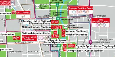Kart over Beijing olympic park