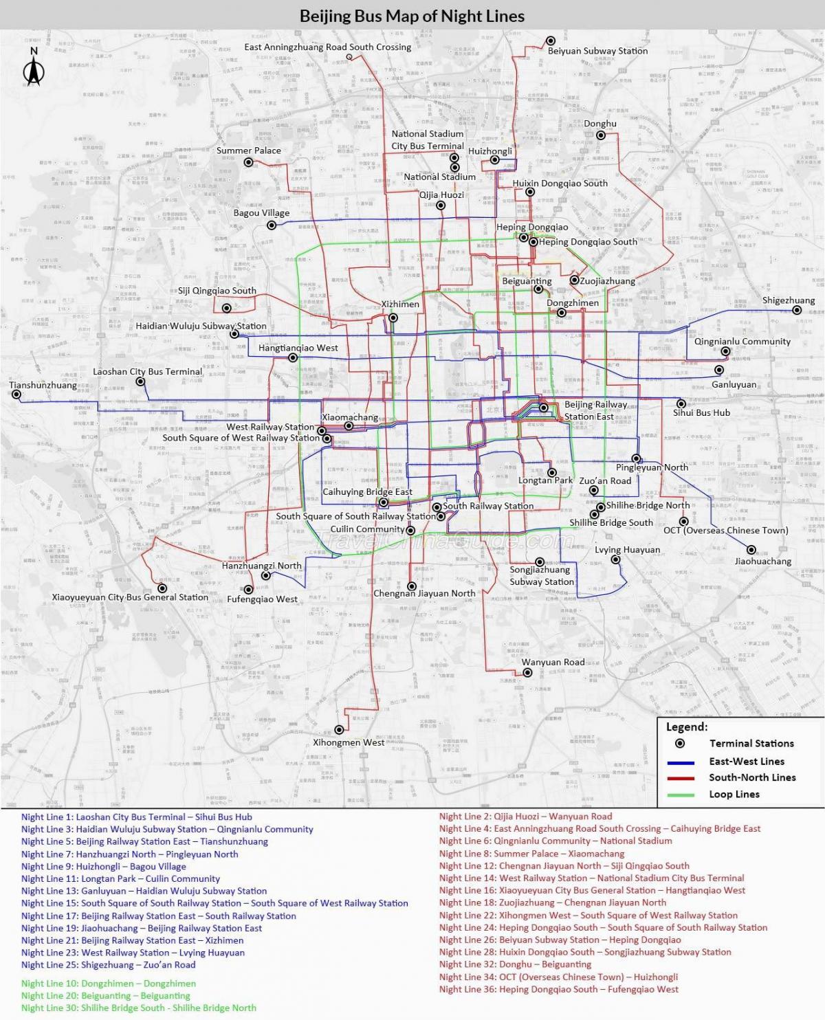 Beijing buss rute kart