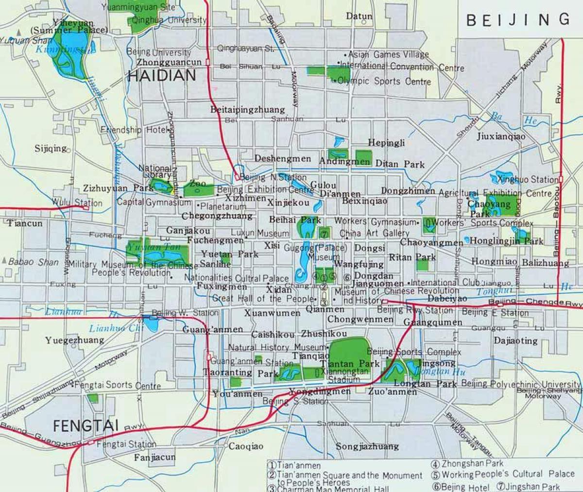 kart over Beijing city