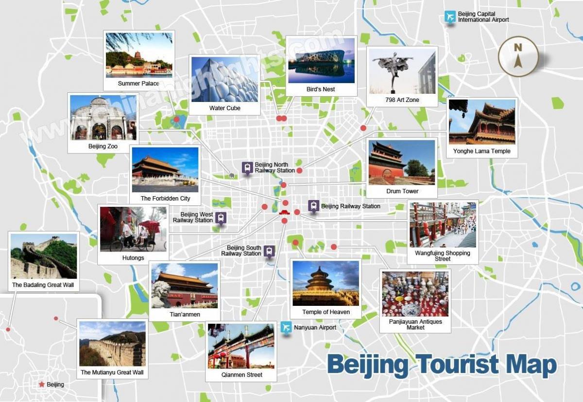 Beijing steder av interesse kart