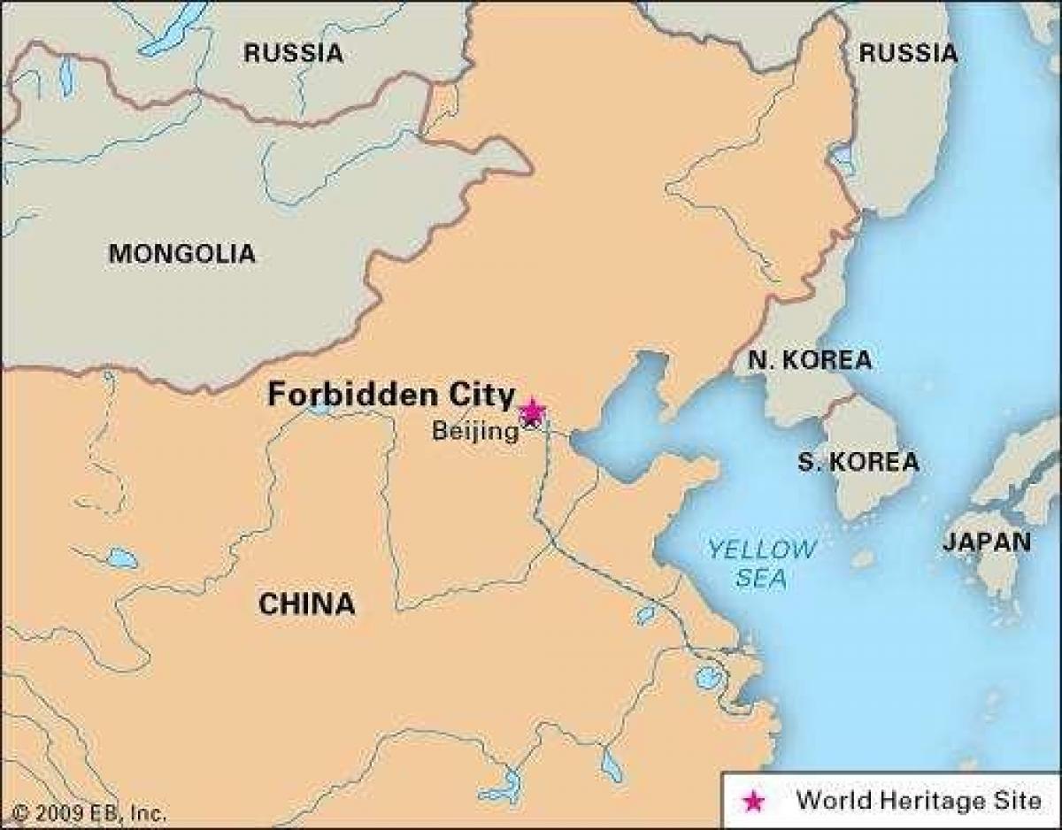 forbidden city Kina kart