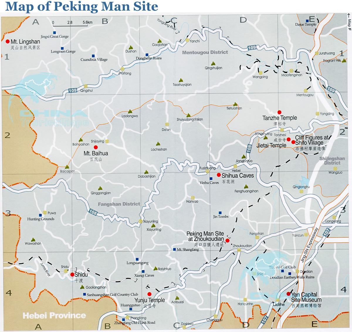 kart av Peking