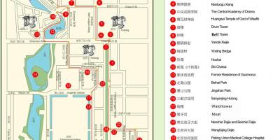 Kart over Beijing hutong