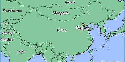 Kart over Kina viser Beijing