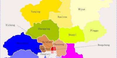 Peking i Kina kart